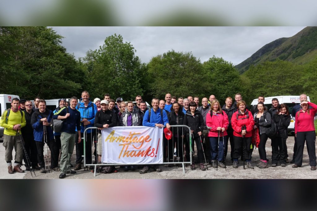 Group shot of the Three Peaks challenge team